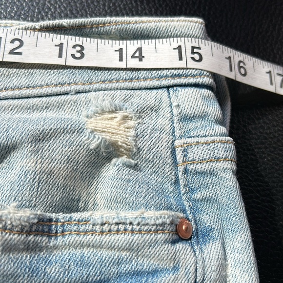 Mother The Stunner Zip Ankle Step Fray Jean Rolling in the Bushes Designer Sz 29 - Picture 14 of 16